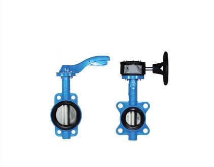  蜗轮式对夹中线蝶阀